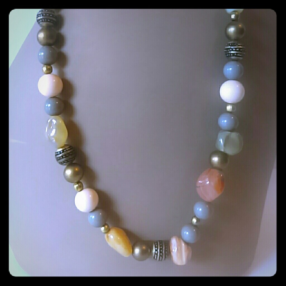 Vintage Carolyn C Tanner Gemstone Necklace